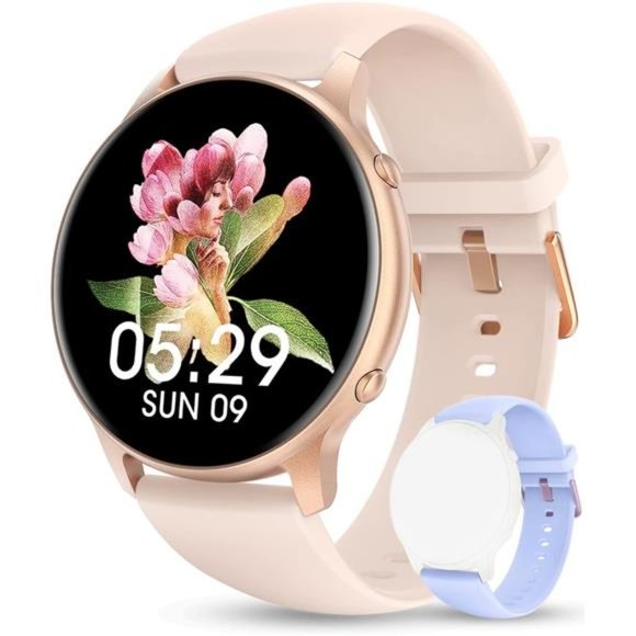 Round Face Smart Watch 2023, 16 Sports Modes Heart Rate SPO2 Sleep Monitor